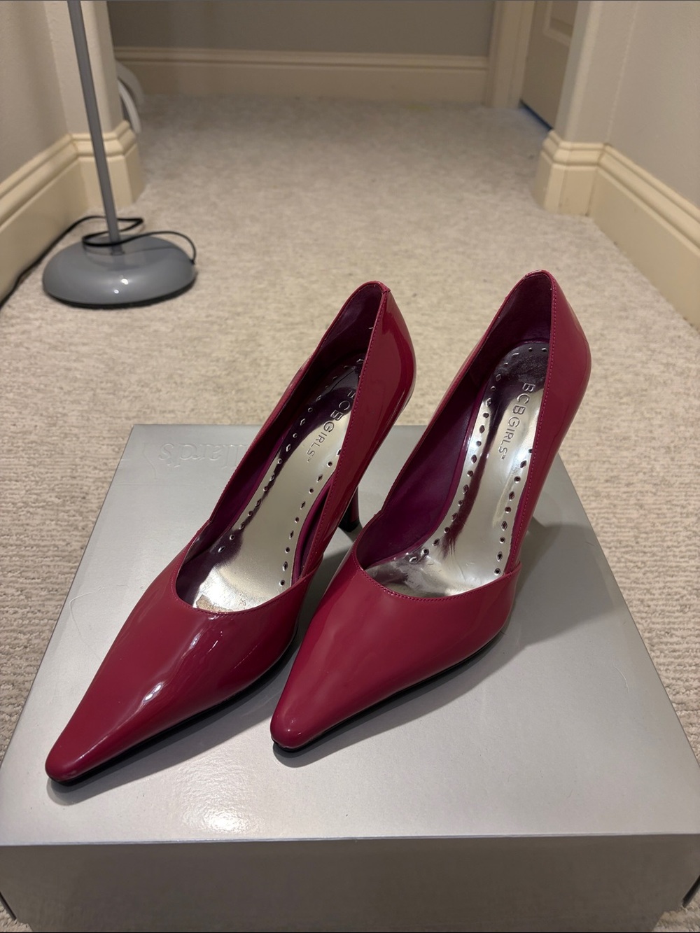BCBGirls Glossy Purple Heels